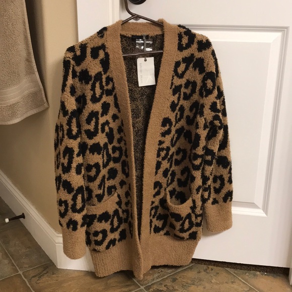 Barefoot Dreams Leopard Cardigan Nwt 